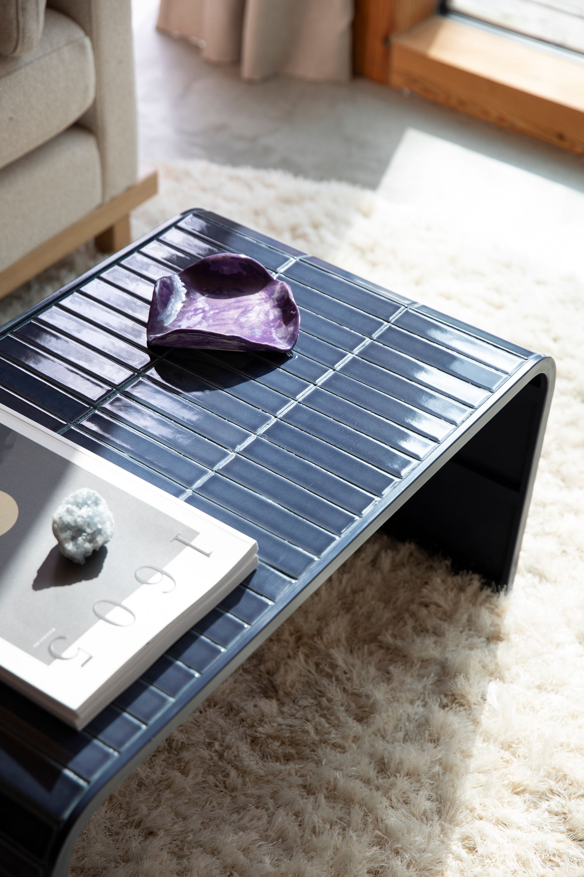 Zuiver Blue Tiles Curved Coffee Table